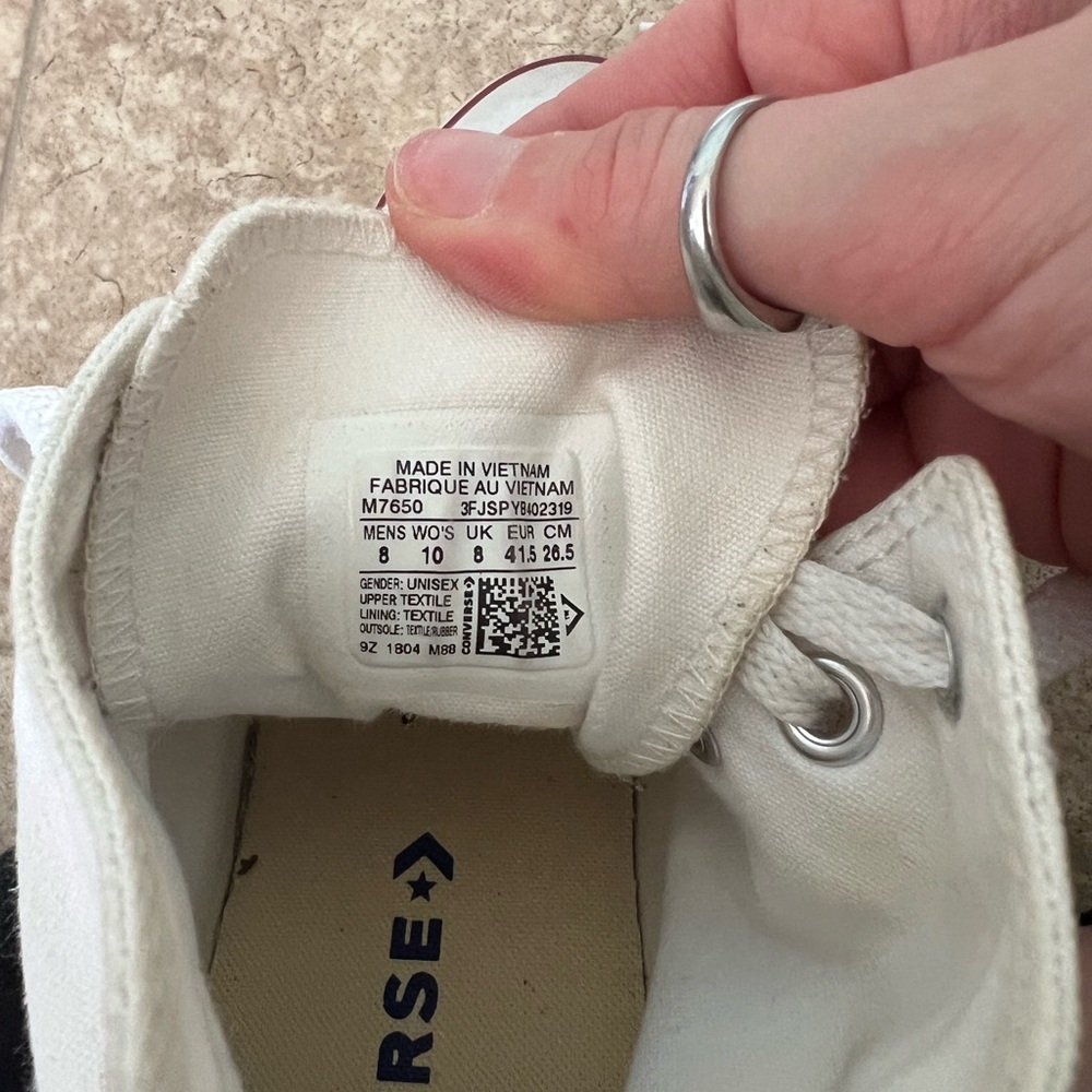 Converse White High-Top Sneakers - Picture 6 of 6